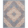 Nourison Elation - Etn08 Ivory Blue Area Rug 9 ft. X 12 ft. Rectangle