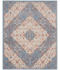Elation Area Rug Nourison Elation Area Rug ETN08 Ivory Blue 9' x 12'
