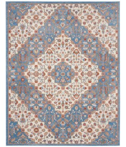 Nourison Elation - Etn08 Ivory Blue Area Rug 9 ft. X 12 ft. Rectangle