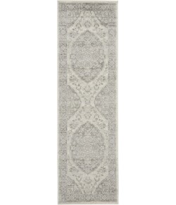 Nourison Tranquil(Traql) - Tra05 Ivory Grey Area Rug 2 ft. 3 X 7 ft. 3 Rectangle
