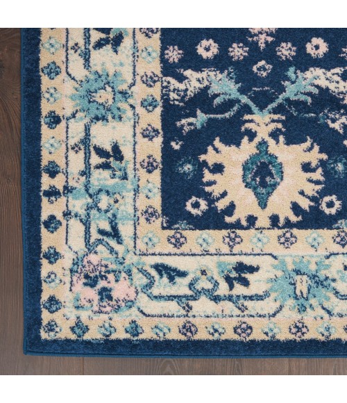 Nourison Tranquil Area Rug TRA10-Navy/Ivory