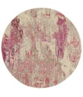 Nourison Celestial Round Area Rug CES02-Ivory/Pink