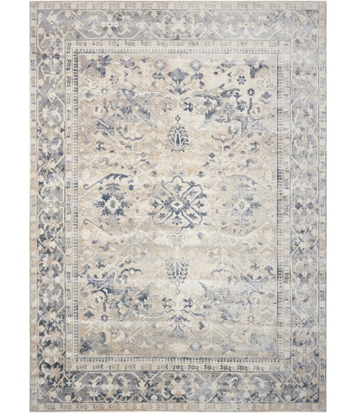 kathy ireland Home Malta Area Rug MAI05-Ivory/Blue
