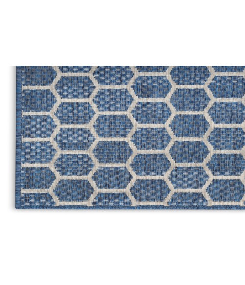 Nourison Reversible Indoor Outdoor Blue RVB01 8 ft. X 10 ft. Rectangle Rug