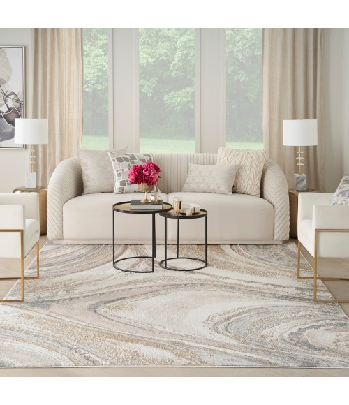Inspire Me! Home Décor Brushstrokes Area Rug Inspire Me! Home Décor Brushstrokes Area Rug BSK03 Cream Grey