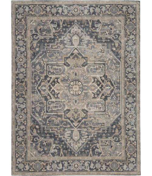 kathy ireland Home Moroccan Celebration Area Rug KI381-Navy