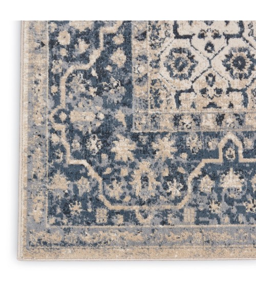 kathy ireland Home Malta Area Rug MAI04-Ivory/Blue