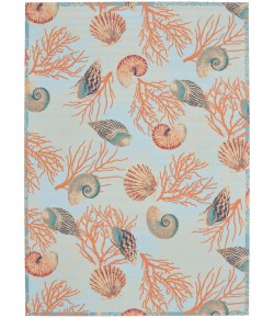 Nourison Wav01/Sun & Shade - Snd92 Light Blue Area Rug 6 ft. 6 in. X 9 ft. 6 in. Rectangle