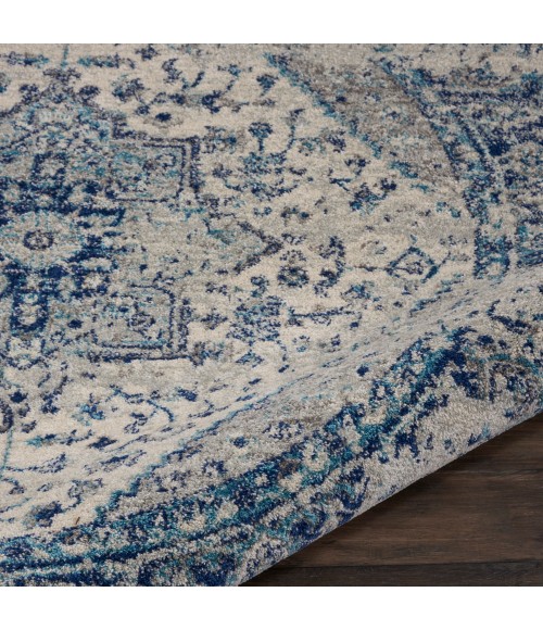 Nourison Tranquil Area Rug TRA06 Ivory/Light Blue