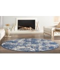 Nourison Grafix Navy Blue Rug GRF38 8 ft. Round - Rugs Town Nourison Grafix Navy Blue GRF38 8 ft. Round Rug