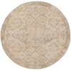 Nourison Tranquil(Traql) - Tra13 Beige Grey Area Rug 4 ft. Round
