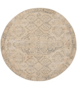 Nourison Tranquil(Traql) - Tra13 Beige Grey Area Rug 4 ft. Round