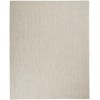 Nourison Courtyard - Cou01 Ivory Silver Area Rug 10 ft. X 14 ft. Rectangle