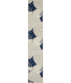Nourison Aloha - Alh05 Ivory Navy Area Rug 2 ft. 3 X 10 ft. Rectangle
