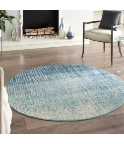 Nourison Passion - Psn09 Navy Light Blue Area Rug 5 ft. 3 X Round