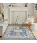 Nicole Curtis Series 4 Area Rug SR403 Grey/Navy