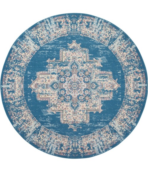 Nourison Grafix Round Area Rug GRF14-Blue