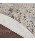 Nourison Rustic Textures Area Rug RUS07 Ivory Grey Blue 5'3" Round