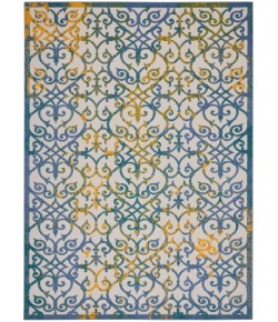 Nourison Aloha - Alh21 Ivory Blue Area Rug 12 ft. X 15 ft. Rectangle