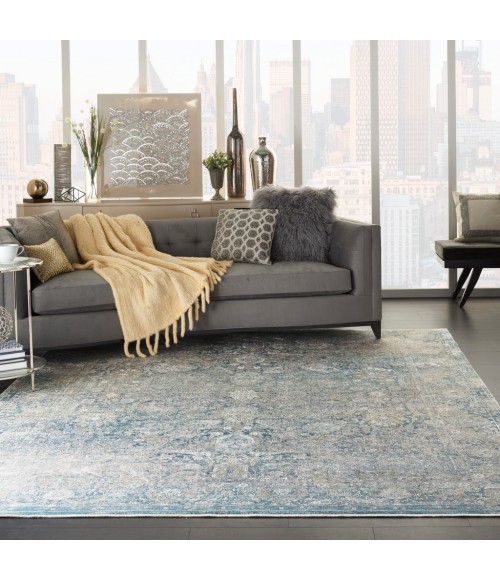 Nourison STARRY NIGHTS Area Rug Nourison Starry Nights Area Rug STN01-Cream Blue