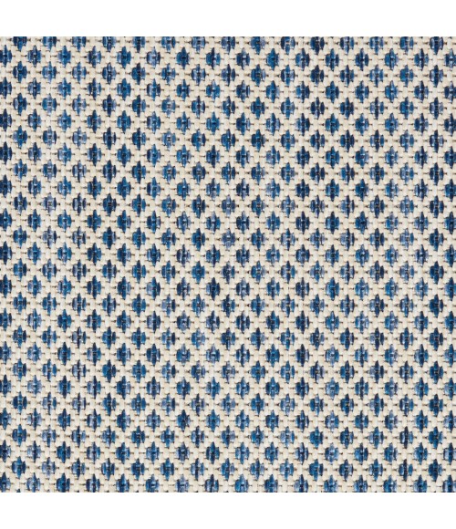 Nourison Courtyard Area Rug COU01 Ivory Blue 3' x 5'