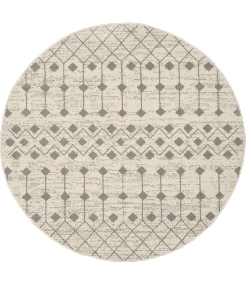 Nourison Grafix Round Area Rug GRF37-Ivory/Grey