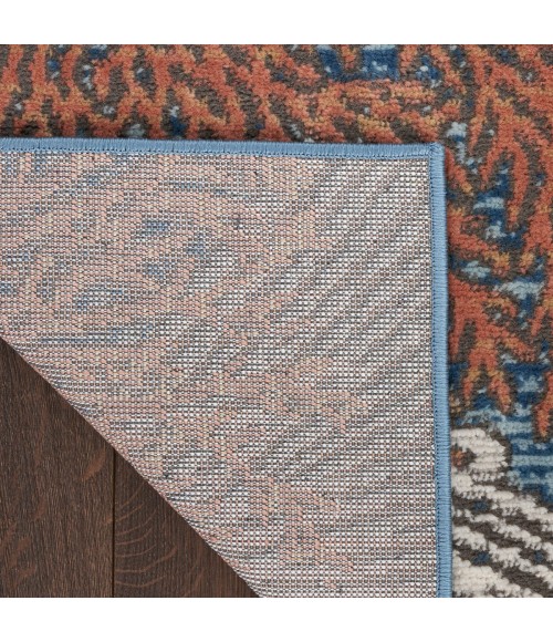 Nourison Seaside Blue Multicolor SDS04 8 ft. X 10 ft. Rect. Rug