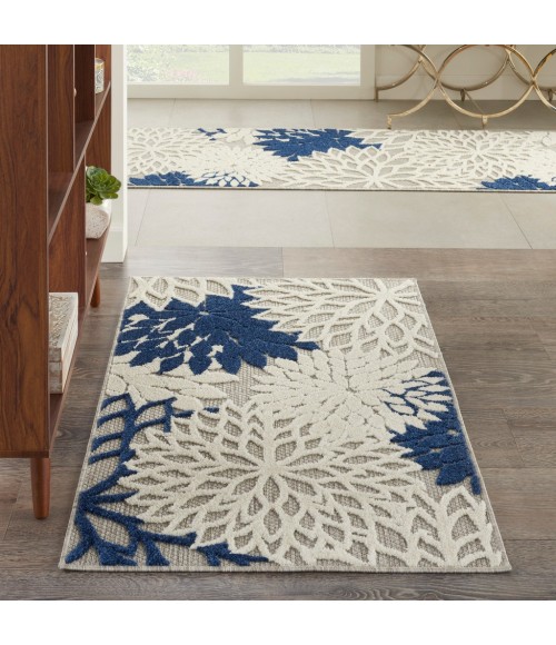 Nourison Aloha Area Rug ALH05-Ivory/Navy