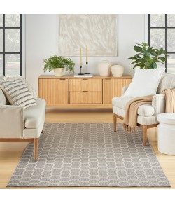 Nourison Reversible Indoor Outdoor Grey RVB01 5 ft. X 7 ft. Rect. Rug