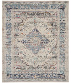 Nourison Vintage Kashan - Vka07 Ivory Blue Area Rug 7 ft. 10 in. X 9 ft. 10 in. Rectangle