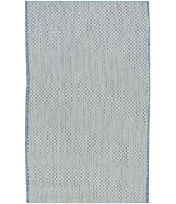 Nourison Courtyard Ivory Aqua COU01 2 ft. 2 in. X 10 ft. Rectangle Rug