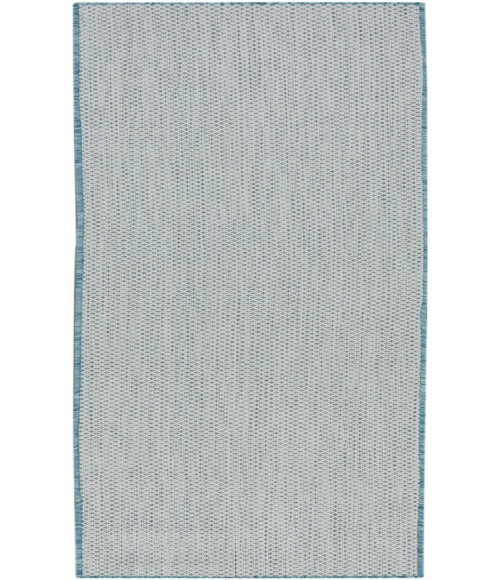 Nourison Courtyard Ivory Aqua COU01 2 ft. 2 in. X 10 ft. Rectangle Rug