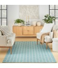 Nourison Reversible Indoor Outdoor Aqua RVB01 5 ft. X 7 ft. Rect. Rug