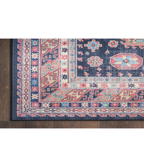 Nourison Vintage Home Navy Rug VNH03 5 ft. X 7 ft. Rectangle - Rugs Town Nourison Vintage Home Navy VNH03 5 ft. X 7 ft. Rectangle Rug