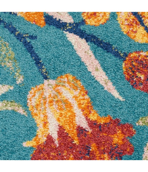Nourison ALLUR Area Rug Nourison Allur Area Rug ALR09-Turquoise Multicolor