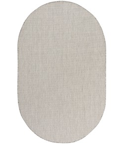 Nourison Courtyard Ivory/Silver COU01 5 ft. X 8 ft. Oval Rug