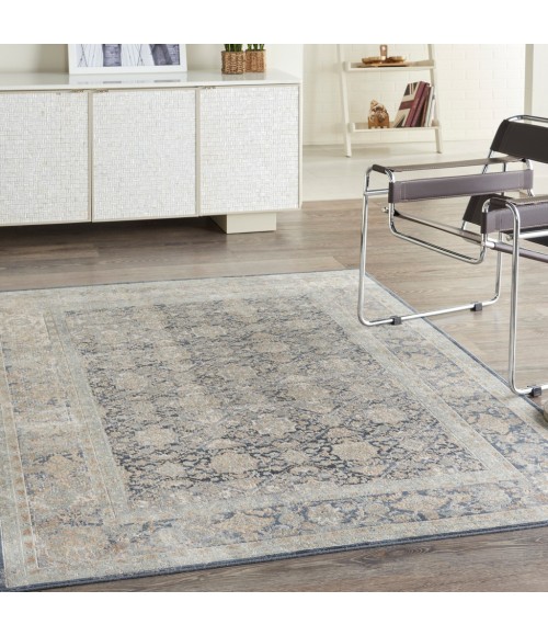 kathy ireland Home Malta Area Rug MAI09-Navy