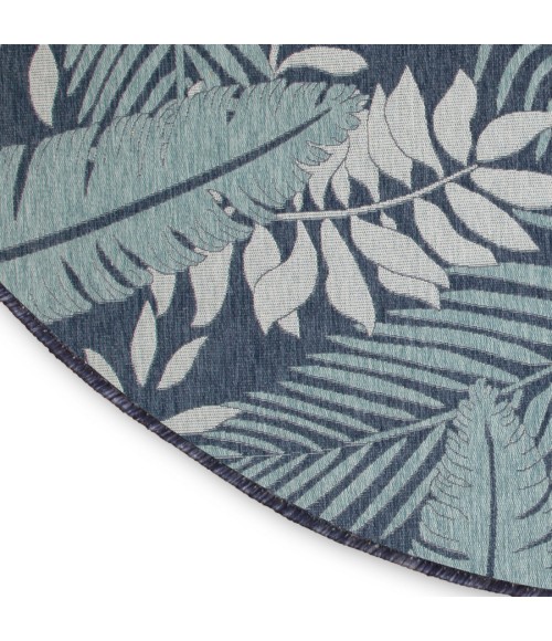 Nourison Home Garden Oasis Navy GOA02 4 ft. Round Rug