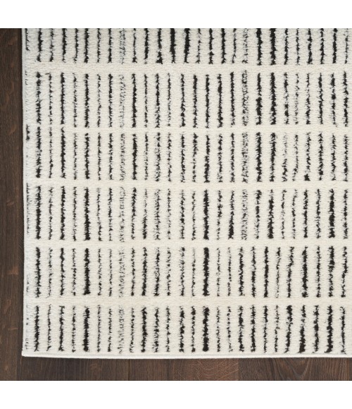 Nourison Modern Comfort Ivory Black Rug MNC03 9 ft. X 12 ft. Rect. - Rugs Town Nourison Modern Comfort Ivory Black MNC03 9 ft. X 12 ft. Rect. Rug