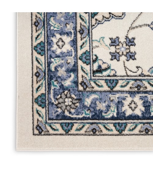 Nourison Home Nourison Essentials Ivory Blue Rug NRE05 10 ft. X 14 ft. Rectangle - Rugs Town Nourison Home Nourison Essentials Ivory Blue NRE05 10 ft. X 14 ft. Rectangle Rug