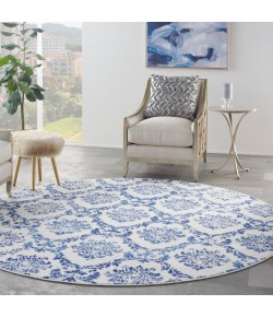Nourison Whimsicle - Whs01 Ivory Navy Area Rug 8 ft. X Round