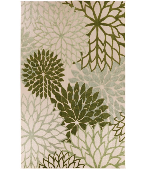 Nourison Aloha Ivory Green Rug ALH05 10 ft. X 14 ft. Rectangle - Rugs Town Nourison Aloha Ivory Green ALH05 10 ft. X 14 ft. Rectangle Rug