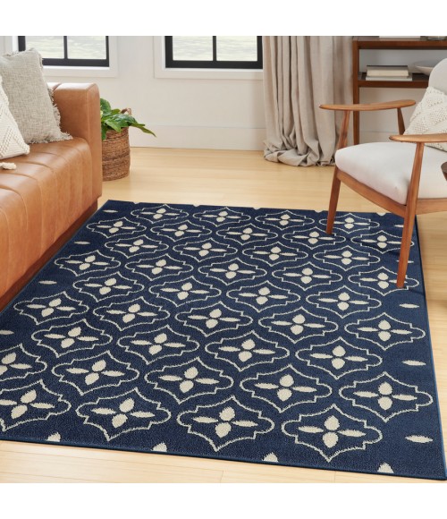 Nourison Home Nourison Essentials Navy Ivory NRE04 4 ft. X 6 ft. Rectangle Rug