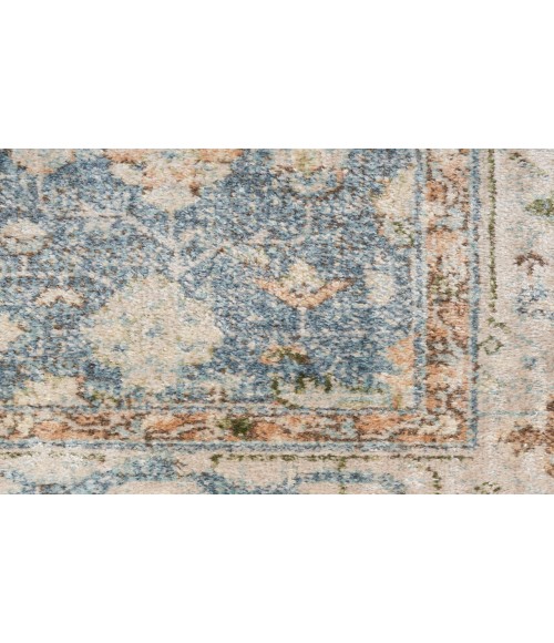 Nourison Astra Machine Washable Silver Blue ASW11 6 ft. 7 in. X 9 ft. Rectangle Rug