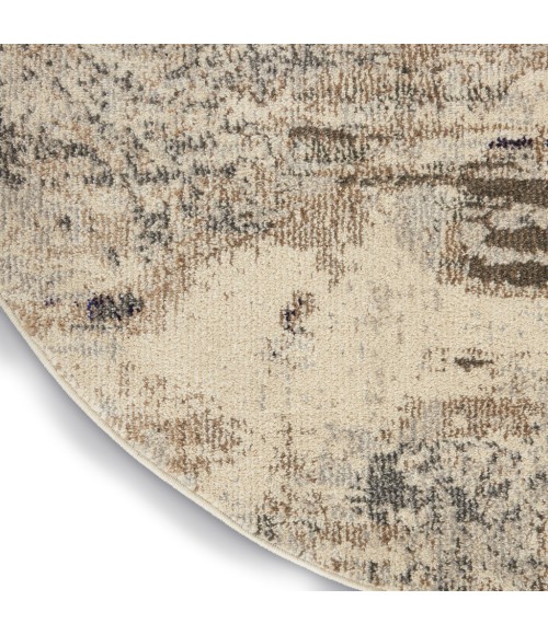 Nourison Celestial Round Area Rug CES02-Ivory/Grey