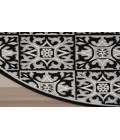 Nourison Aloha Black White ALH34 7’10” Round Rug