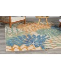 Nourison Aloha Blue Green ALH05 5 ft. 3 in. X 7 ft. 5 in. Rectangle Rug