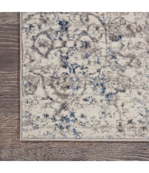 Nourison Royal Terrace Beige Blue KI43 8 ft. Rect. Rug