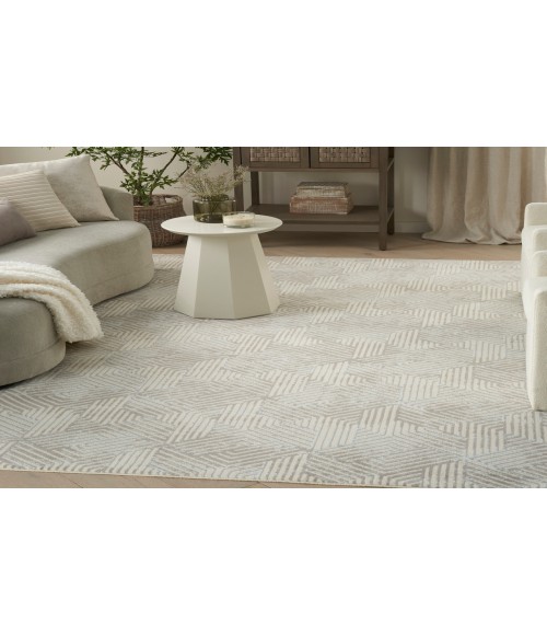 Nourison Grafix Grey GRF39 7 ft. 10 in. X 9 ft. 10 in. Rectangle Rug