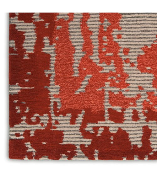 Nourison Symmetry Area Rug SMM02-Beige/Red